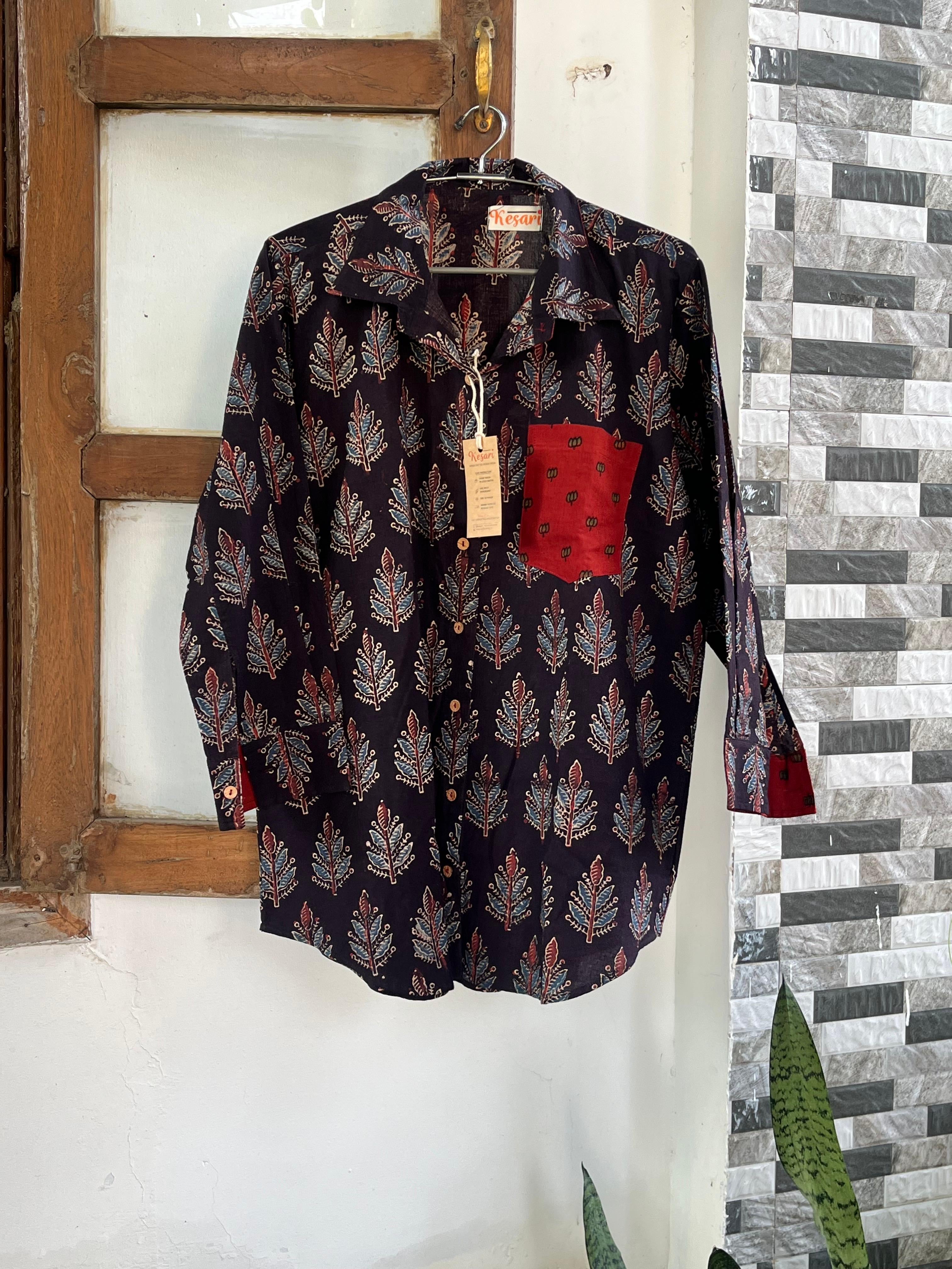 Pure cotton Ajrak Shirt