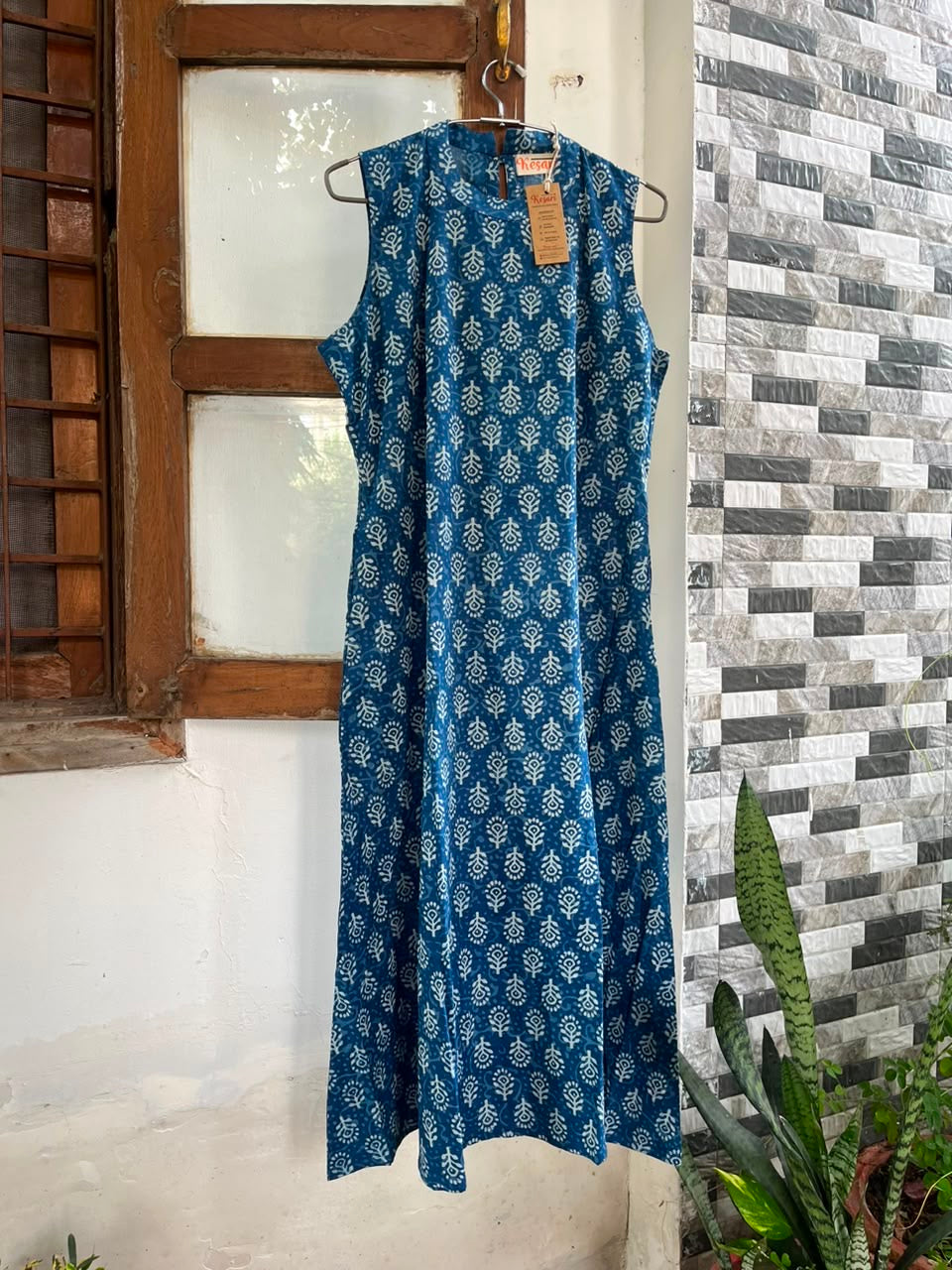 Pure Cotton Indigo Dress