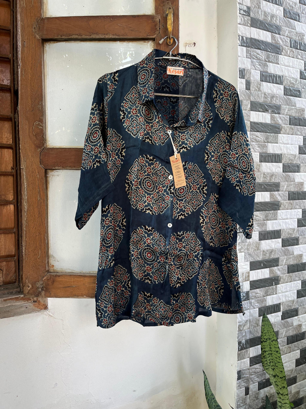 Pure Modal Silk Ajrak Shirt